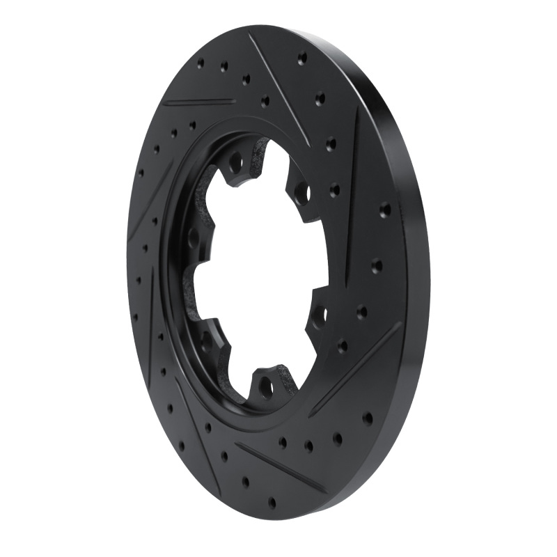 Ford Transit-350 Brake Rotor (1) - Rear Left - R1 Concepts - Drilled & Slotted - Black - `15-`25